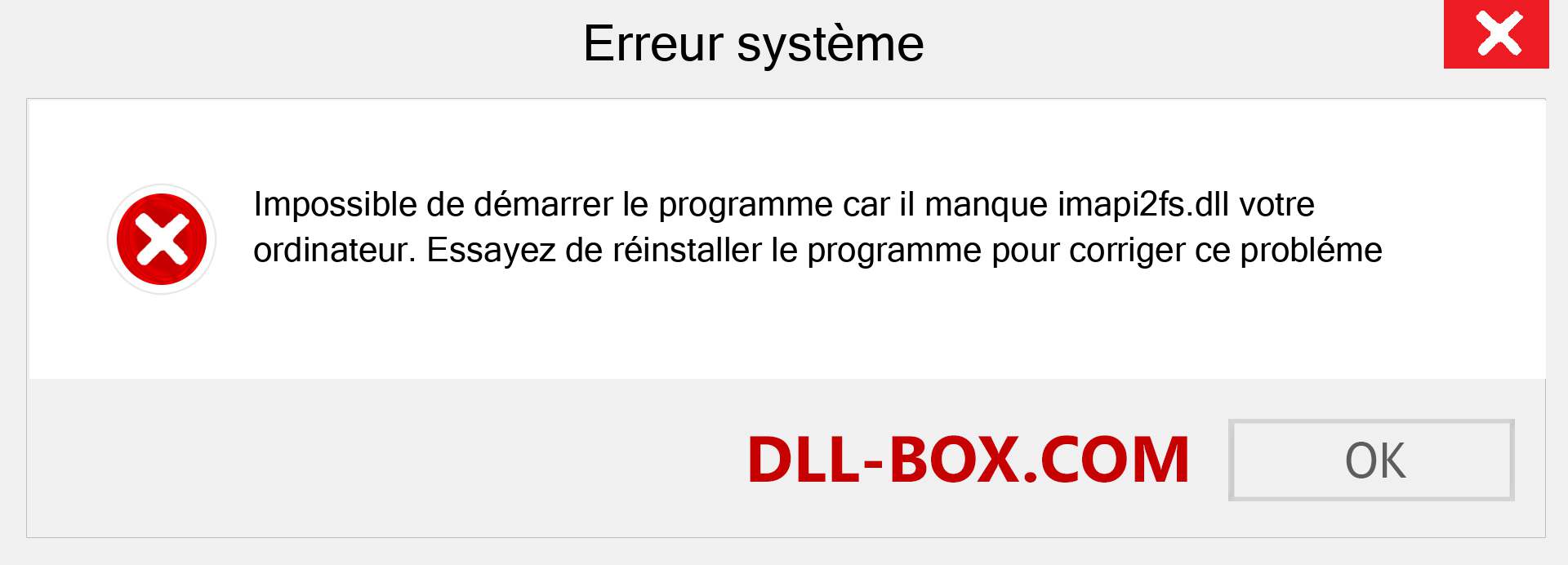 Le fichier imapi2fs.dll est manquant ?. Télécharger pour Windows 7, 8, 10 - Correction de l'erreur manquante imapi2fs dll sur Windows, photos, images